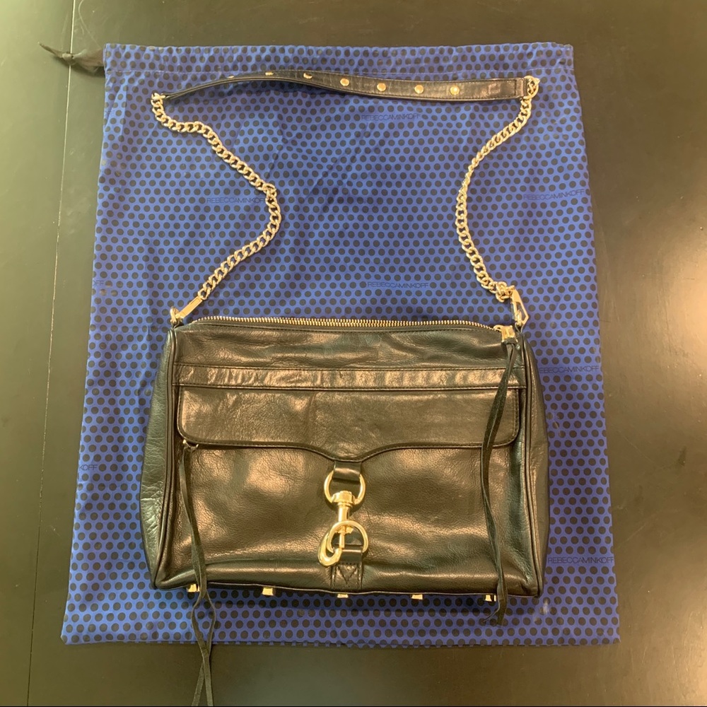 Rebecca Minkoff Large Black Leather MAC crossbody